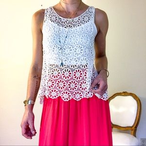 Daisy Sheer Crochet Tank Top